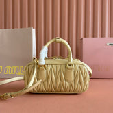 ARCADIE MATELASSÉ BAG 22 BEIGE IN CALFSKIN